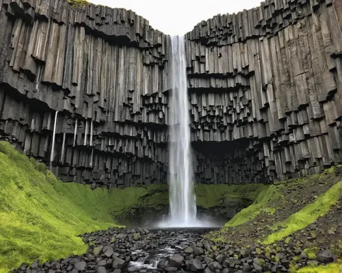 Svartifoss waterfall is located in Skaftafell National Park in Southeast Iceland,seljalandsfoss,basalt columns,skogafoss,kirkjufell,eastern iceland,brown waterfall,lava cave,falls,water falls,kirkjufe