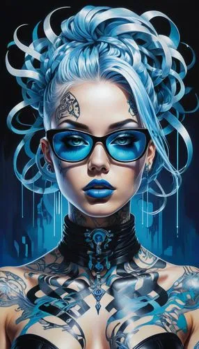 cyberdog,blue enchantress,karou,shadowrun,cyberangels,derivable,Conceptual Art,Daily,Daily 21