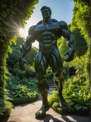 hulk,avenger hulk hero,incredible hulk,statue of hercules,muscle man,tarzan,garden statues,greyskull,steel man,aaa,minion hulk,ogre,muscular,michelangelo,garden of eden,patrol,nature and man,garden sculpture,brute,gigantic,Illustration,Black and White,Black and White 26