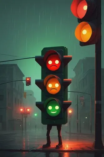 traffic lights,stoplight,traffic signals,traffic light,traffic signal,heart traffic light,stop light,green light,traffic light phases,pedestrian lights,traffic light with heart,hanging traffic light,traffic lamp,red light,rainy,signals,signal,walking in the rain,pedestrian,signal light,Illustration,Vector,Vector 05