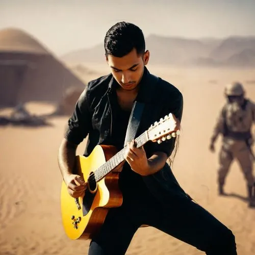 A man playing guitar,the guitar,playing the guitar,abdel rahman,guitarist,guitar,capture desert,sandstorm,desert background,guitar player,soldier,singing sand,sahara,sand road,admer dune,guitor,the de