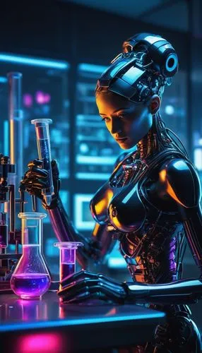 laboratory,science fiction,science-fiction,lab,chemical laboratory,sci fiction illustration,cyberpunk,researcher,formula lab,cybernetics,neon human resources,science education,women in technology,laboratory information,chemist,scientist,scifi,sci - fi,sci-fi,robotics,Art,Artistic Painting,Artistic Painting 24