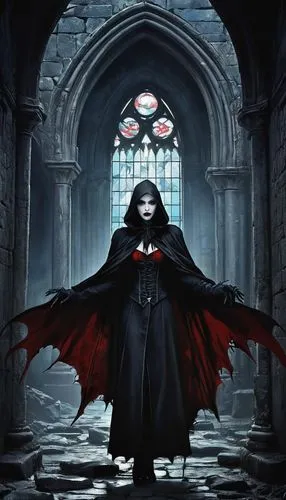 gothic woman,gothic portrait,gothic,grimm reaper,corvus,blood church,dracula,grim reaper,priest,gothic fashion,gothic style,sepulchre,dark gothic mood,dance of death,angel of death,shinigami,count,haunted cathedral,death god,black raven,Conceptual Art,Daily,Daily 24