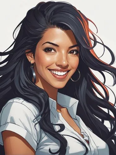 Draw a cute anime character with a bright smile.
Stephanie Sigman,vector illustration,katara,eldena,lumidee,sonnessa,isabela,zarina,esmeralda,uhura,renuka,nessa,mutahida,vector art,kittani,avani,aoc,s