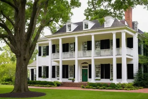 old colonial house,restored home,reynolda,country house,dillington house,southfork,natchez,appomattox court house,monticello,henry g marquand house,parsonage,two story house,edenton,ferncliff,boscobel,new england style house,old victorian,garden elevation,country estate,white picket fence,Illustration,Retro,Retro 07