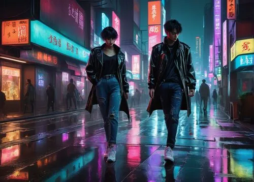 cyberpunk,tokyo,tokyo city,shinjuku,hong kong,neon arrows,walking in the rain,shibuya,taipei,kowloon,hk,futuristic,dystopian,shanghai,pedestrians,cityscape,cg artwork,tokyo ¡¡,world digital painting,urban,Art,Classical Oil Painting,Classical Oil Painting 44