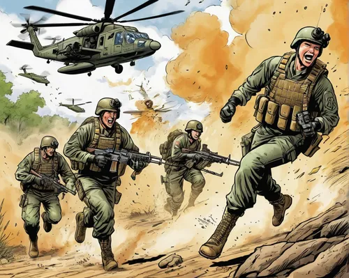 game illustration,war correspondent,marine expeditionary unit,army men,federal army,lost in war,us army,soldiers,the sandpiper combative,military organization,armed forces,french foreign legion,patrol,the military,theater of war,infantry,paratrooper,united states army,world war,second world war,Illustration,American Style,American Style 13