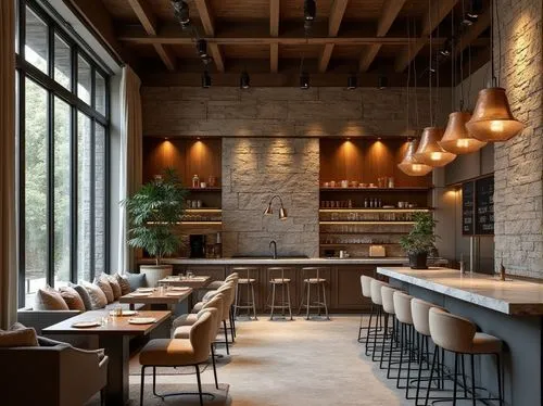 japanese restaurant,modern kitchen interior,tile kitchen,contemporary decor,kitchen interior,chefs kitchen,modern decor,bistro,enoteca,kitchen design,a restaurant,wine bar,modern kitchen,breakfast room,interior modern design,dining room,izakaya,knife kitchen,alpine restaurant,wooden beams,Photography,General,Realistic