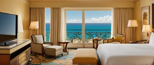 Describe a luxurious suite with ocean view at Hotel Nacional.,jumeirah beach hotel,emirates palace hotel,hotel room,luxury hotel,las olas suites,hotelroom,palmbeach,hotel rooms,bahamas,jumeirah,window