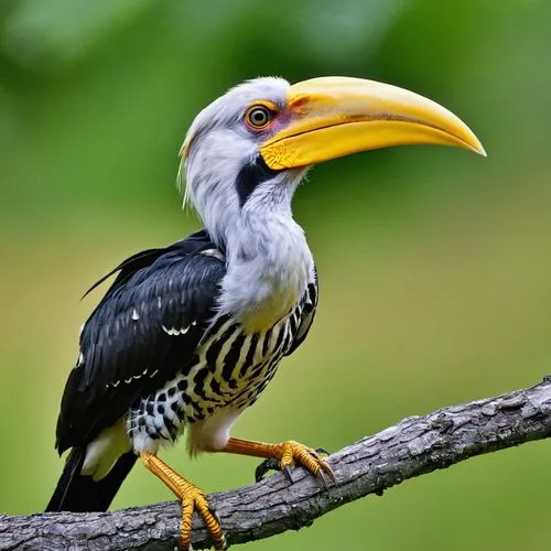 bird Calao à bec jaune
Tockus flavirostris - Eastern Yellow-billed Hornbill,yellow-billed hornbill,yellow billed hornbill,yellowbilled hornbill,hornbill,lesser pied hornbill,malabar pied hornbill,orie