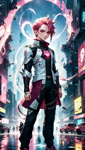 cyberpunk,sci fiction illustration,pink quill,transistor,cybernetics,nora,cyborg,cyber,streampunk,metaverse,punk design,spiral background,yukio,persona,magenta,sprint woman,city trans,pink double,renegade,rosa ' amber cover,Anime,Anime,General