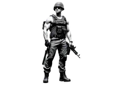 man holding gun and light,soldier,mercenary,rifleman,volksgrenadier,soldado,headhunter,grenadier,warfighter,edit icon,subcomandante,bsaa,garrison,commando,thermite,infantryman,codigo,serviceman,mercenaries,gunslinger,Illustration,Japanese style,Japanese Style 15