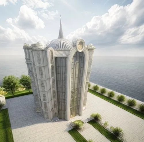 skyscapers,stalin skyscraper,nidaros cathedral,templedrom,temple fade,3d rendering,islamic architectural,temple of christ the savior,largest hotel in dubai,renaissance tower,tallest hotel dubai,burj kalifa,alabaster mosque,lotte world tower,byzantine architecture,azerbaijan,big mosque,to build,island church,monastery israel,Architecture,General,Classic,Gothic Revival