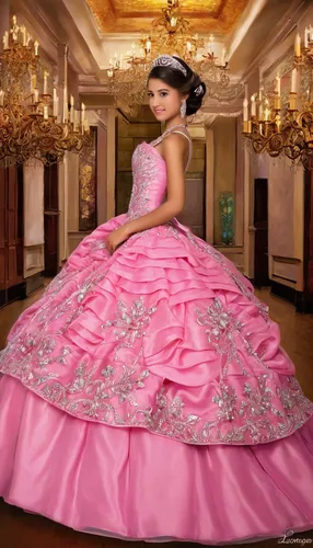 quinceanera dresses,quinceañera,ball gown,hoopskirt,bridal clothing,princess sofia,miss circassian,overskirt,little girl in pink dress,debutante,crinoline,wedding gown,barbie doll,princess anna,doll dress,bridal party dress,evening dress,bridal dress,pink large,fairy tale character,Art,Artistic Painting,Artistic Painting 29