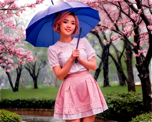 cherry blossom in the rain,asian umbrella,little girl with umbrella,japanese sakura background,sakura background,umbrella,spring background,japanese umbrella,summer umbrella,springtime background,sakura blossom,world digital painting,sakura,sakura flower,rainy day,transparent background,photo painting,in the rain,portrait background,japanese umbrellas,Conceptual Art,Fantasy,Fantasy 22