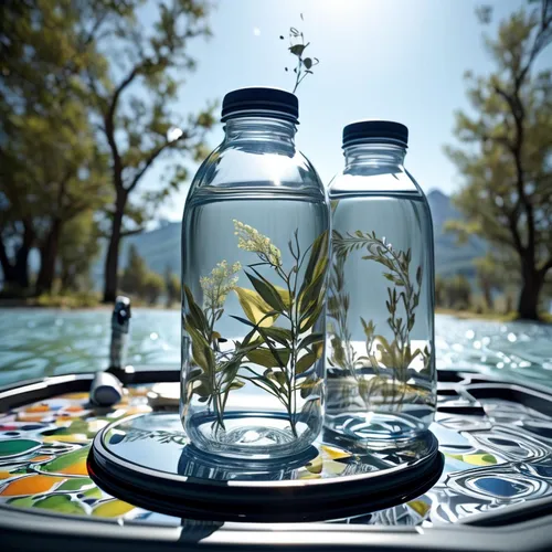 water smartweed,spring water,bottled water,natural water,mountain spring,water glass,environmental art,message in a bottle,enhanced water,glass containers,glass jar,bottle surface,glass bottles,reflections in water,mason jars,bay water,reflection of the surface of the water,glass signs of the zodiac,glass bottle free,glass painting