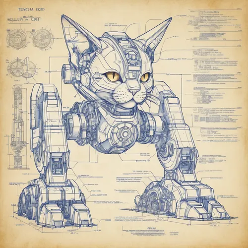 dreadnought,armored animal,tau,cat-ketch,cat line art,blueprint,blueprints,bolt-004,mecha,prowl,cat vector,carrack,mech,rex cat,tomcat,concept art,cat warrior,doodle cat,rocket raccoon,bumblebee,Unique,Design,Blueprint