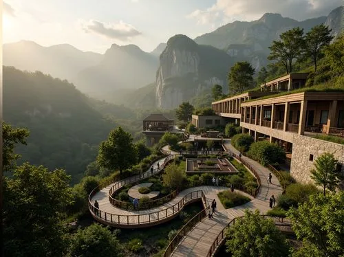 wudang,tigers nest,hushan,huashan,yangshao,huangshan,xiangshan,amanresorts,house in the mountains,house in mountains,taroko,guizhou,shambhala,wenchuan,zhangjiagang,rivendell,zhangjiajie,mountain settlement,yunnan,fallingwater