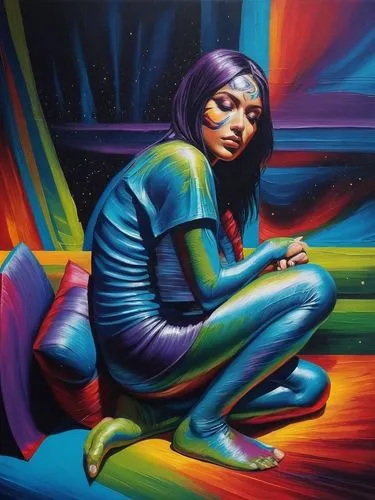 welin,neon body painting,paschke,jasinski,woman thinking,bodypainting,pintura,la violetta,woman sitting,dichroic,girl sitting,nielly,pacitti,woman playing,praying woman,grafite,emic,andromeda,markarian,struzan,Illustration,Realistic Fantasy,Realistic Fantasy 25