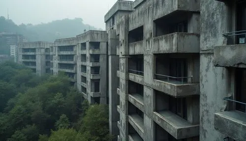 scampia,apartment block,brutalist,sanatoriums,apartment blocks,block of flats,brutalism,block balcony,multistory,apartment buildings,apartment building,high rise,high rises,housing estate,apartment complex,high rise building,balconies,high-rise building,tower block,hushan,Photography,General,Realistic