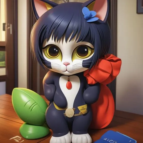 cat kawaii,nyan,cartoon cat,jiji the cat,cute cartoon character,doll cat,cute cat,fuki,cat child,little cat,pekapoo,chibi,cute cartoon image,calico cat,komajirou,kusa mochi,domestic short-haired cat,anime japanese clothing,anime 3d,yujacha,Photography,General,Realistic