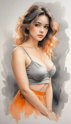 orange,chalk drawing,portrait background,photo painting,digital painting,world digital painting,Illustration,Black and White,Black and White 35