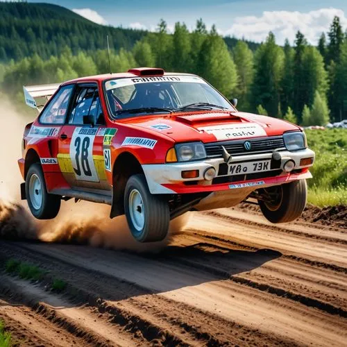 A rally car from the 1990s, on difficult tracks and with an eye-catching color.,rallye,rallying,vatanen,ralli,rally,bouffier,rallycross,hirvonen,mcrae,aprc,hillclimb,alfasud,delecour,crosscountry,fiat