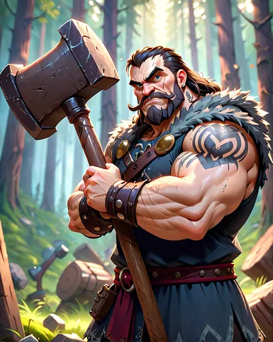 dane axe,barbarian,dwarf sundheim,axe,grog,splitting maul,woodsman,lumberjack,dwarf,scandia gnome,brawny,druid,male character,leopard's bane,butcher ax,broadaxe,thorin,orc,graves,dwarves,Anime,Anime,Cartoon