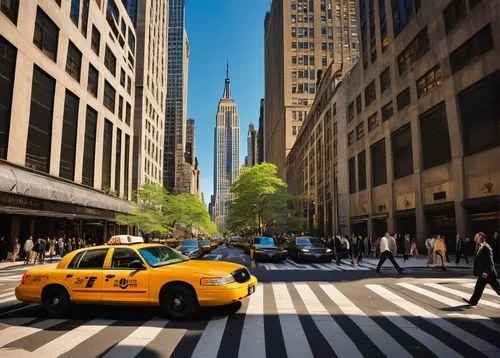 new york taxi,new york streets,5th avenue,pedestrianized,taxicabs,streetscapes,chrysler building,rockefeller plaza,crosswalk,cityscapes,crosswalks,wall street,city scape,streetscape,taxicab,newyork,new york,cabbies,manhattan,taxi cab,Art,Artistic Painting,Artistic Painting 41