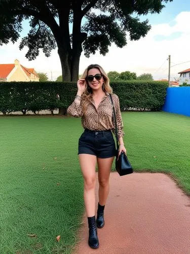 a young woman walking on top of a field,namitha,paraguaya,dinah,marisela,jenniffer,green lawn