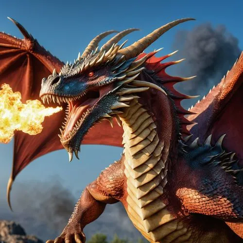 firedrake,dragon fire,fire breathing dragon,dragon of earth,ghidorah,dragon,Photography,General,Realistic