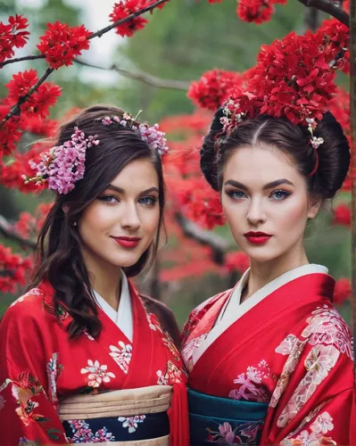 geisha,folk costumes,traditional costume,geisha girl,floral japanese,asian costume,japanese floral background,indonesian women,japanese,plum blossoms,japanese culture,inner mongolian beauty,japanese cherry,asian culture,kimonos,folk costume,japanese cherry trees,hanbok,oriental,japanese background,Illustration,Paper based,Paper Based 09