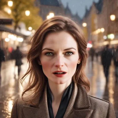 vesper,city ​​portrait,woman in menswear,british actress,overcoat,daisy jazz isobel ridley,lena,romantic look,woman face,sofia,woman walking,pedestrian,a pedestrian,bergen,georgia,spy,beautiful woman,red coat,black coat,paris,Photography,Commercial