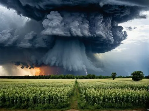 supercell,a thunderstorm cell,mesocyclone,nature's wrath,supercells,microburst,Conceptual Art,Daily,Daily 09