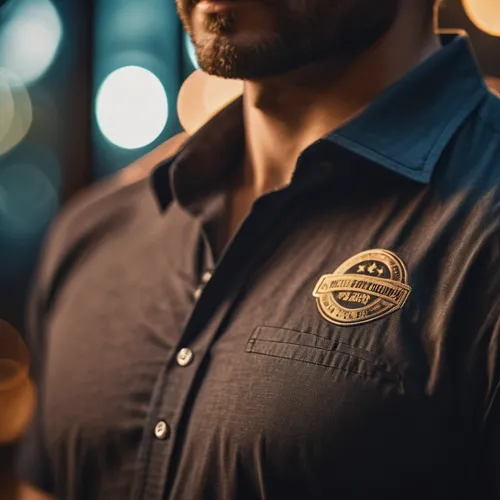 pin-back button,premium shirt,a badge,chef's uniform,polo shirts,badge,polo shirt,barista,badges,k badge,l badge,denim stitched labels,t badge,m badge,c badge,blue-collar,pomade,denim labels,product photos,rp badge,Photography,General,Cinematic