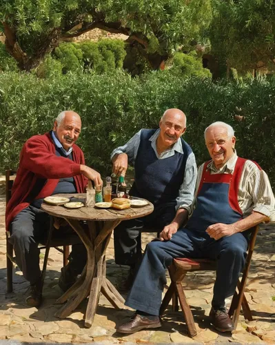 Craft a heartwarming tale of friendship between members of the Palizzi Social Club.,olive grove,mediterranean diet,three wise men,the three wise men,jordanian,provencal life,peloponnese,in madaba,oliv