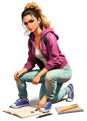 skater,rollergirl,annabeth,ssx,rollerskating,skateboarder,skaters,brigette,girl studying,skating,girl drawing,girl sitting,skateboard,sports girl,patineurs,skate board,speedskating,illustrator,karin,rollerskates,Illustration,Vector,Vector 19