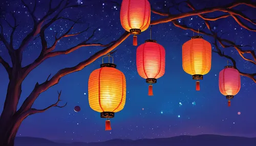 lanterns,chinese lanterns,fairy lanterns,japanese paper lanterns,mid-autumn festival,chinese lantern,angel lanterns,lantern string,hanging lantern,japanese lantern,illuminated lantern,lantern,morocco lanterns,lampion,christmas lantern,fireflies,traditional chinese musical instruments,spring festival,furin,asian lamp,Illustration,Japanese style,Japanese Style 21