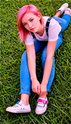 pink grass,pink hair,pink background,pink shoes,golfvideo,on the grass,crouching,marmie,grimes,jeans background,lawn,pank,grass,skater,grassy,paramore,golfer,grunge,paramours,bubblegum,Art,Artistic Painting,Artistic Painting 46