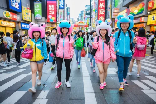 Chinese tourists in Tokyo last week, part of a wave of overseas travellers driven by rising income,anime japanese clothing,harajuku,kawaii frogs,japanese kawaii,japanese culture,street fashion,japanes