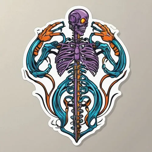 skelemani,mermaid skeleton,skelly,seidensticker,skeletal,calambro,spinal,illithid,sticker,skeletonized,clipart sticker,skull allover,decal,sportsticker,cancer illustration,octopus vector graphic,skulk,kyphosis,skelid,xeno,Unique,Design,Sticker