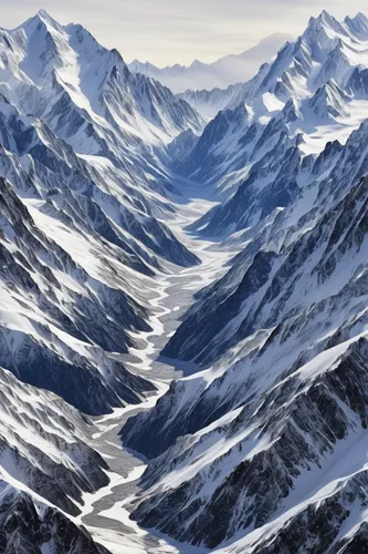 Construct an awe-inspiring stereogram with majestic mountains.,snow mountains,braided river,snowy mountains,japanese alps,glacial landform,over the alps,landscape mountains alps,mountains,high alps,mo