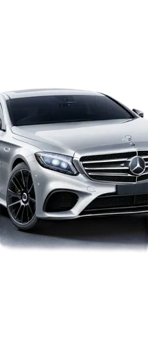 Mercedes Benz, luxury car, sleek design, metallic silver body, shiny wheels, black tires, LED headlights, sporty spoiler, detailed license plate, realistic reflection, 3/4 composition, low-angle shot,