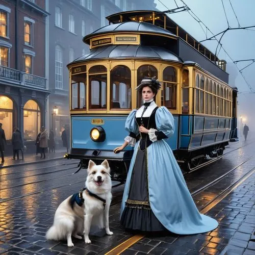 victorian lady,netrebko,girl with dog,fantasy picture,girl in a historic way,viennese,Photography,General,Realistic