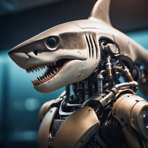 Cyborg ,Robotic shark ,Photography,General,Cinematic