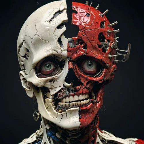 skull sculpture,plastinated,scrap sculpture,scull,plastination,day of the dead skeleton,Photography,Artistic Photography,Artistic Photography 11