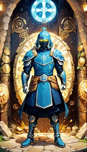 paladin,prejmer,summoner,clockmaker,castleguard,game illustration,dane axe,knight armor,iron mask hero,knight festival,gear shaper,dodge warlock,fantasy warrior,paysandisia archon,zodiac sign libra,magistrate,om,magus,defense,knight,Anime,Anime,Traditional