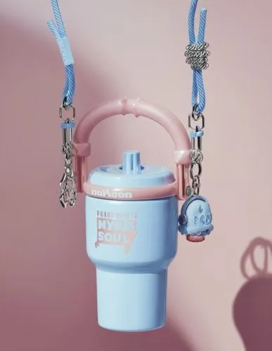 an ice cream holder holding a handle and some scissors,chain carousel,neon tea,accessories,jewelry basket,bucket,tea infuser