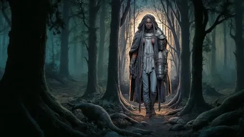 holy forest,the abbot of olib,pilgrimage,light bearer,the mystical path,priestess,druids,forest man,hieromonk,cg artwork,the nun,the wanderer,druid,prophet,pilgrim,fantasy picture,shamanic,elven,the magdalene,the enchantress