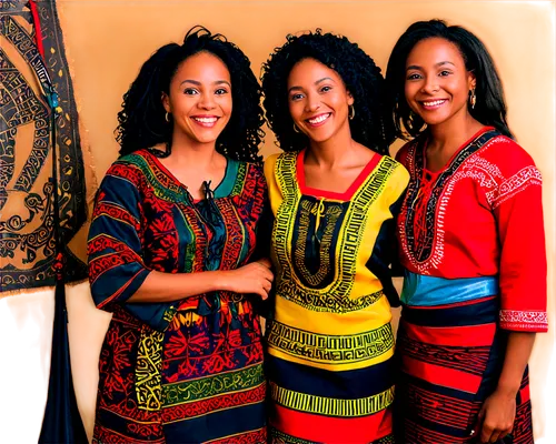 African American family, happy Kwanzaa celebration, traditional clothes, colorful dashikis, kinara in background, moyo ya kwanzaa phrase on wall, warm lighting, 3/4 composition, shallow depth of field